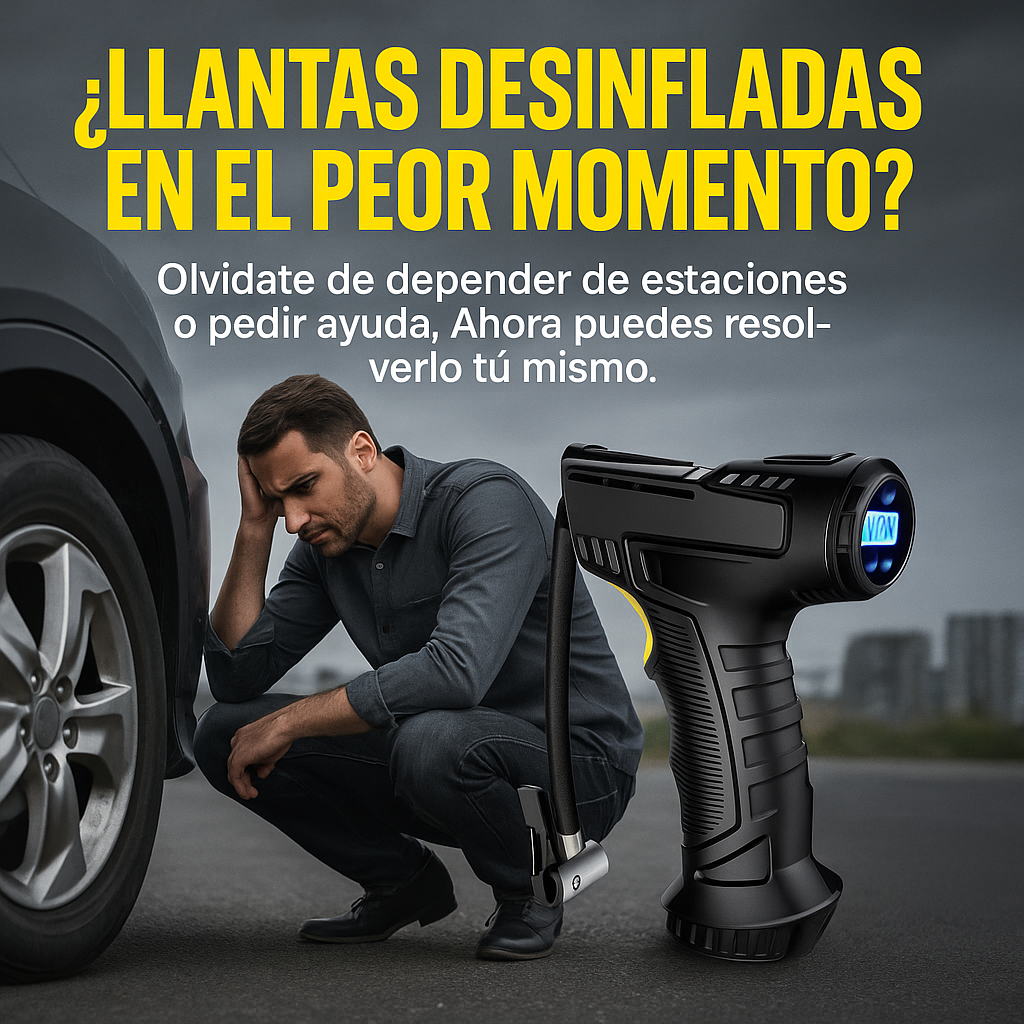 Pistola Compresor Aire Digital Portátil