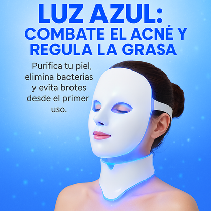 Mascara Facial Led + Cuello Fototerapia