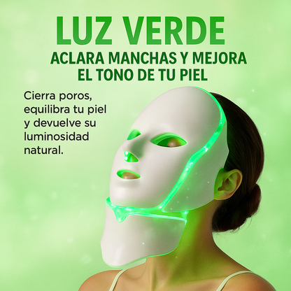 Mascara Facial Led + Cuello Fototerapia