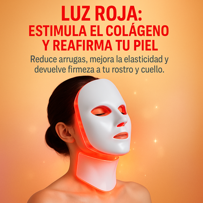 Mascara Facial Led + Cuello Fototerapia