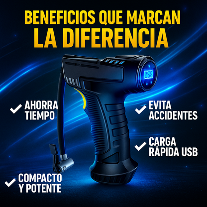 Pistola Compresor Aire Digital Portátil