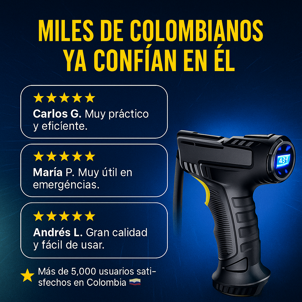 Pistola Compresor Aire Digital Portátil